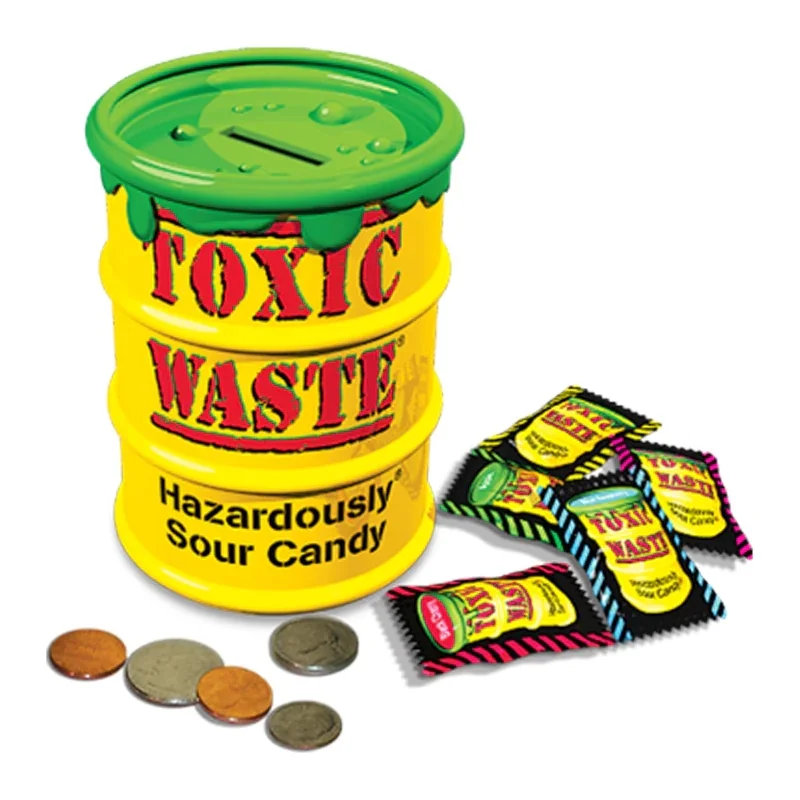 Buy Toxic Waste at competitive prices available in bulk/ Toxic Waste Sour Purple Candy Drums - 12 Count