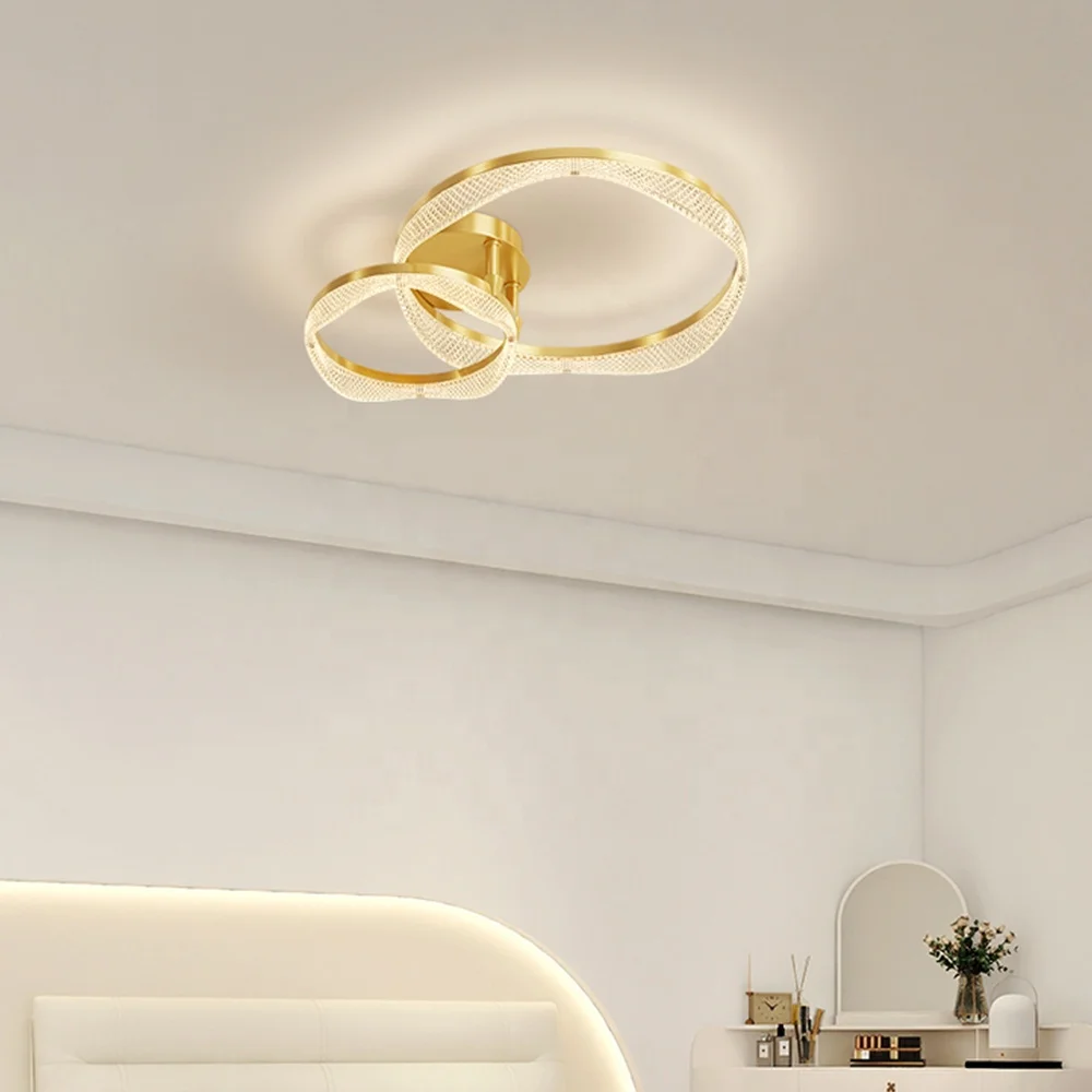 light ceiling indoor decoration bedroom living room villa acrylic aluminum modern led ceiling lamp
