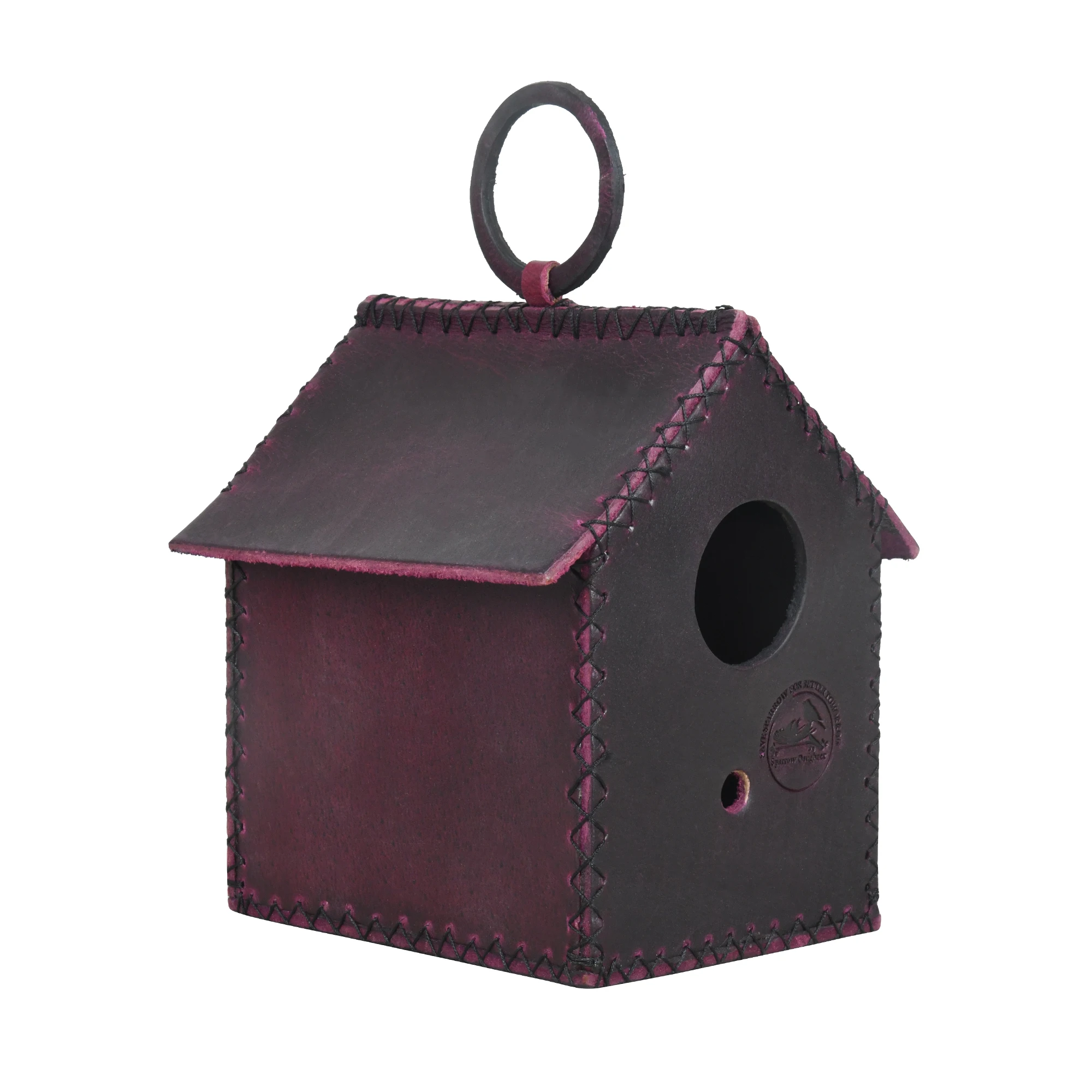 Factory Wholesale Leather Portable Hut Shape Hanging Nest Bird Cage Customized Color and Size Options