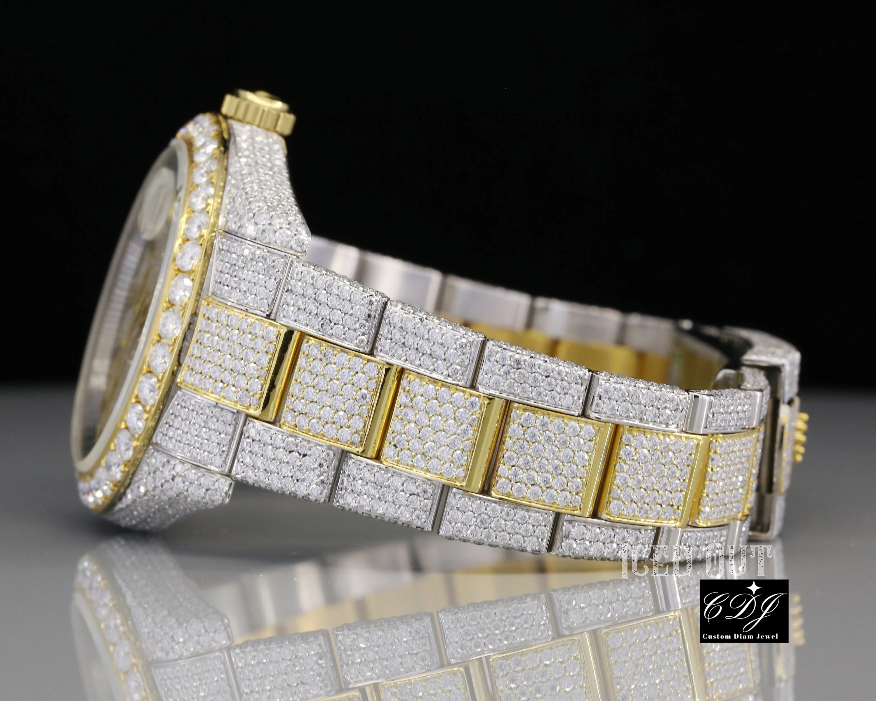 2024 Luxury Wholesaler Genuine Natural Diamond Custom Iced Out Watch Branded Bust Down Handmade Hip Hop Unisex Watches Woman Man