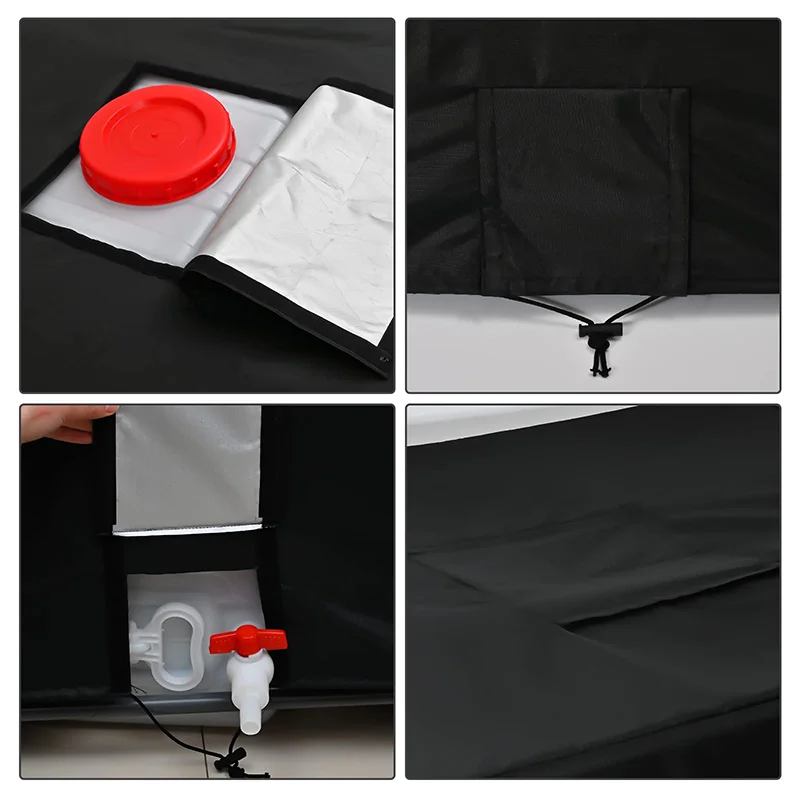 275 Gallon Tote Sunshade Water Proof Protective Hood 1000 L Garden Water Tank Black