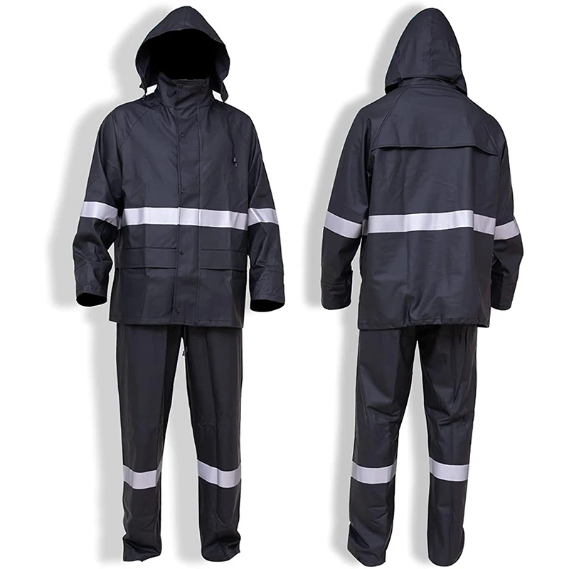 Unisex Motorcycle Outdoor Riding Split Raincoat Rain Pants Suit Waterproof and Reflective for Cycling by Terzo Sports