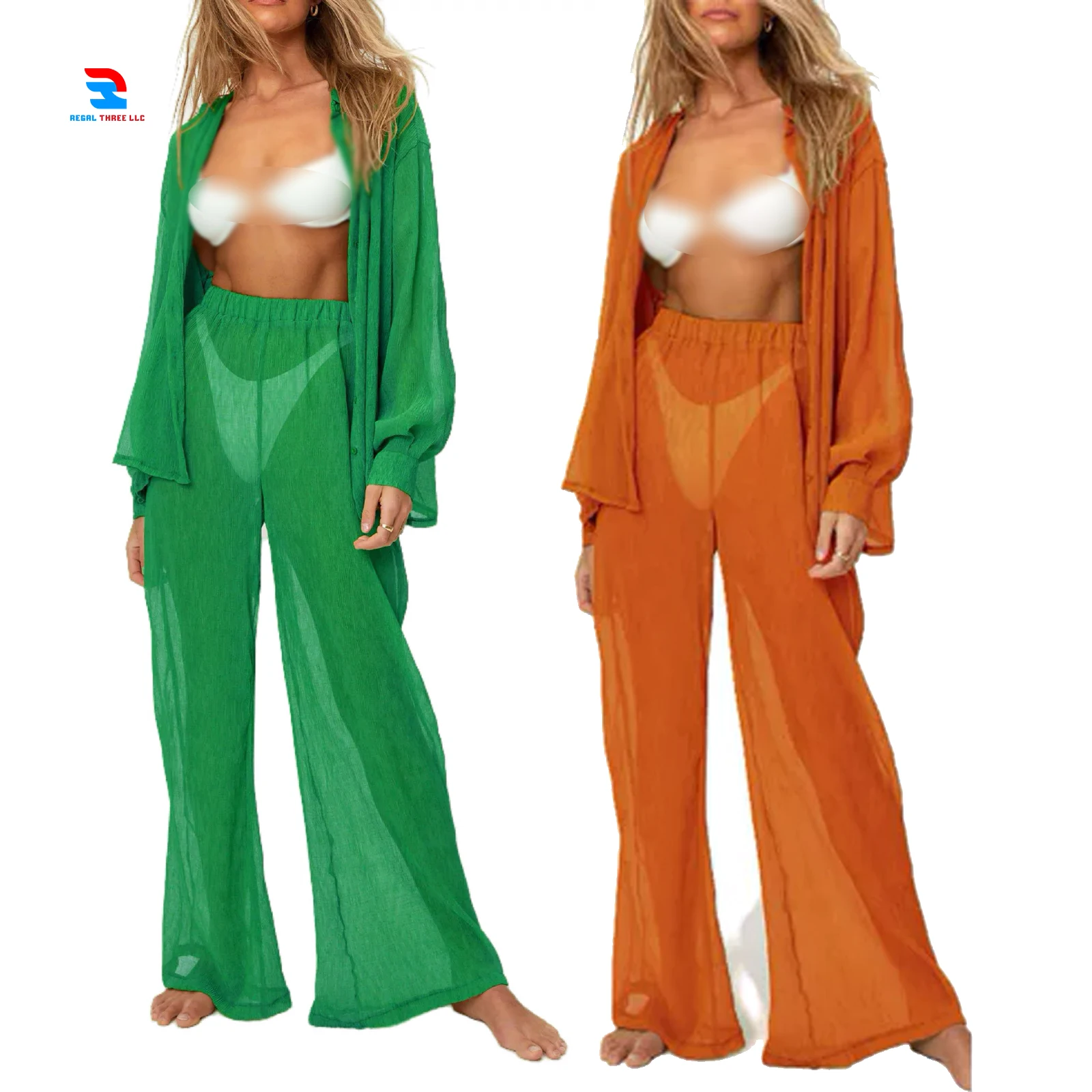 See Through Cover Up Shirts And Pants Two Piece Sets Sheer Mesh Night Party Club Wear Sheer Mesh Oversize Two Piece Set Ladies