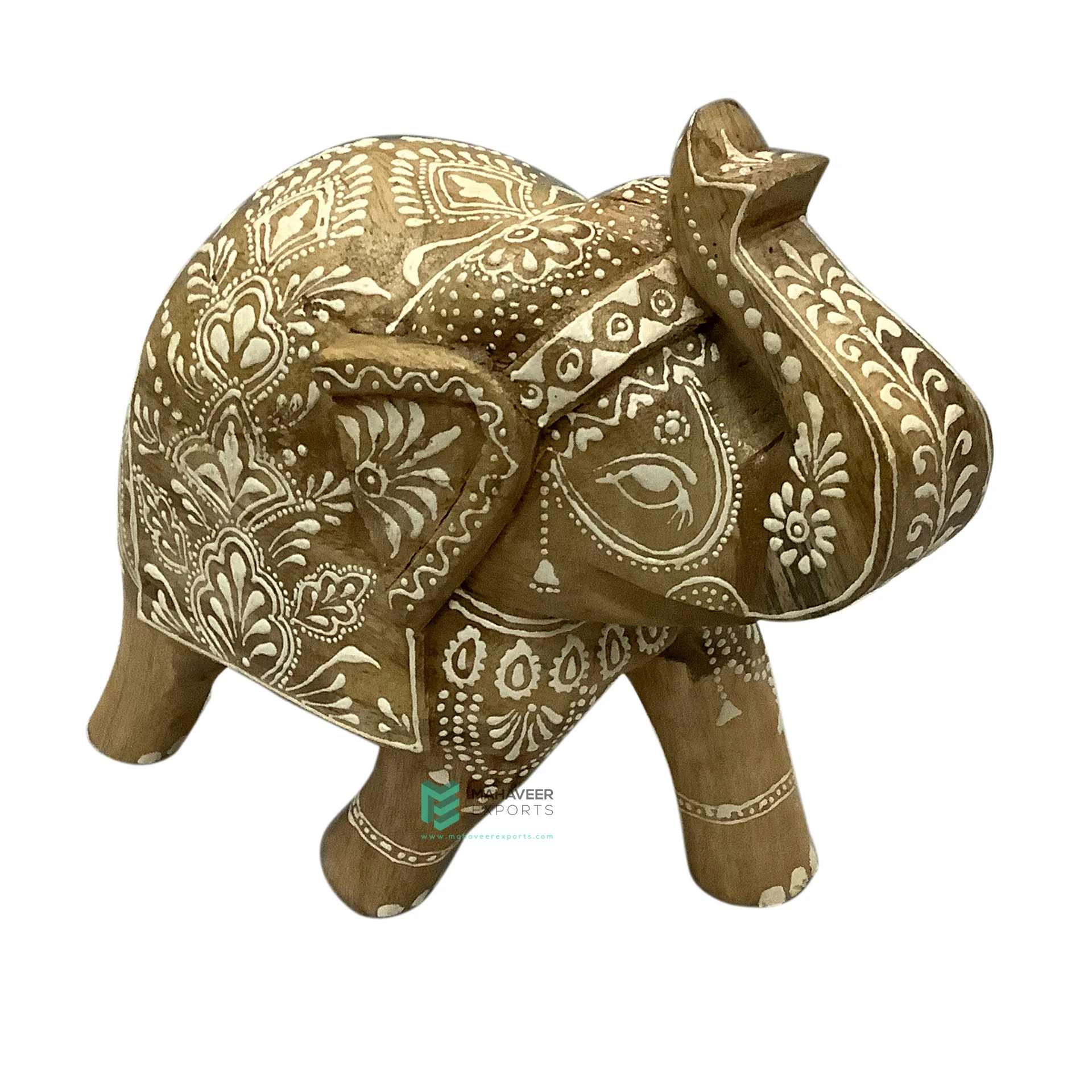 Best Selling Fine Hand Painted Wooden Elephant Figure Beautifully Hand Crafted Statue / Figures Gifts & Home Decor Furniture