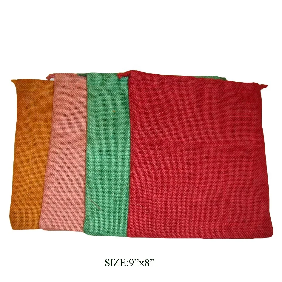 Reusable Jewelry Soap Hemp Burlap Linen Jute Bracelet Pouch Customize Small Jute Drawstring Bags