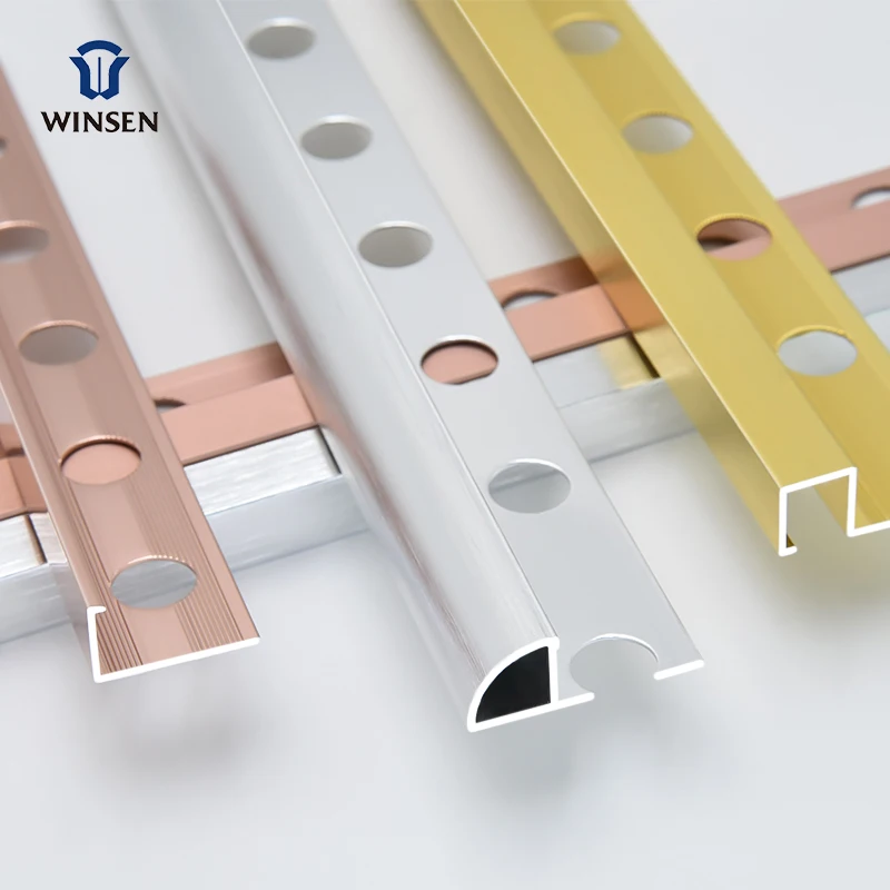 Foshan Factory Winsen Tile Accessories Stainless Steel Tile Trim For Wall Floor Furniture Decoration 304 Ceramic Tile Profiles