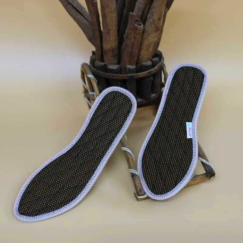 2024 Hot Sale Whole Sale Natural Cinnamon Shoe Insoles Large Quantity Supply EVA Material Massage Anti-Foot Odor Function