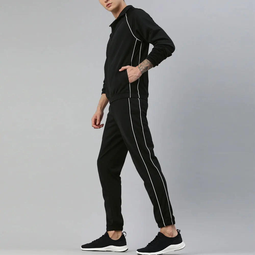 Unisex TrackSuits for Summer Winter Spring and Autumn-Mens Sports Jacket with Drawstring Guard Pants Running Sportswear
