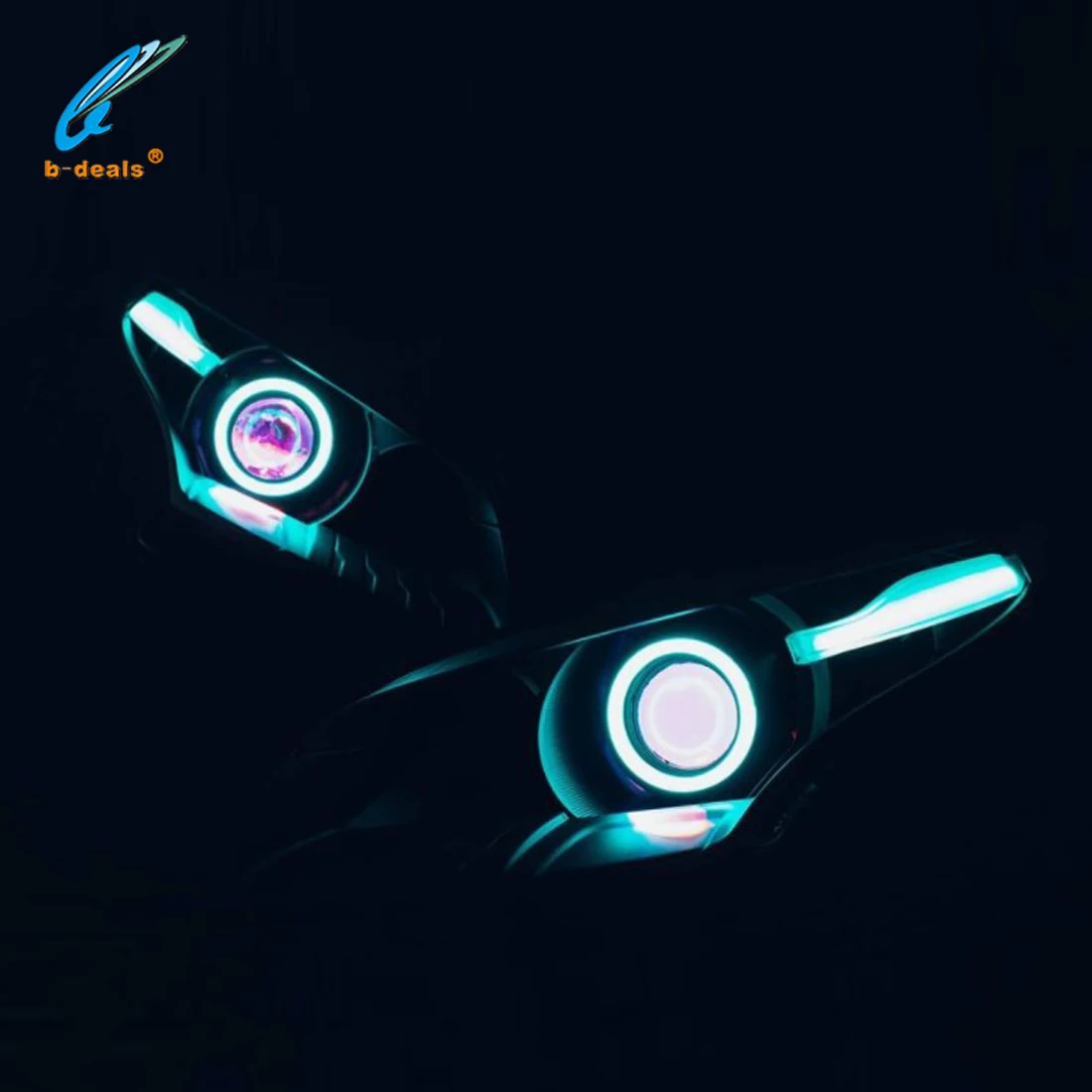 70mm 80mm 90mm 100mm SRGBA Halos Kits Flow Series Angel Eyes with Amber Turn Signal