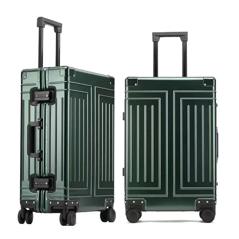 New Style All Aluminum Magnesium Alloy Luggage Large Capacity Aluminum Frame Pure Metal Suitcase Password Case