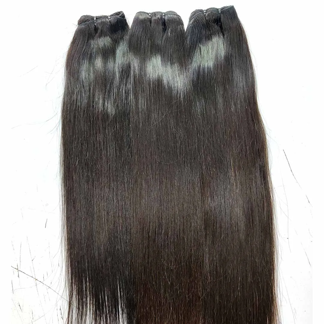 RAW INDIAN STRAIGHT HAIR 100% NATURAL UNPROCESSED WITH ALIGNED CUTICLES  VIRGIN REMY RAW WEFT BUNDLES 100% BEST QUALITY HAIR