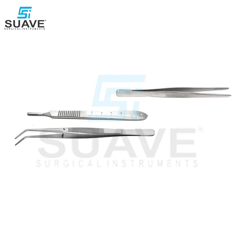 Best Quality 13 Pcs Basic Minor Surgery Kit Stainless Steel Box Surgical Instruments By SUAVE SURGICAL INSTRUMENTS