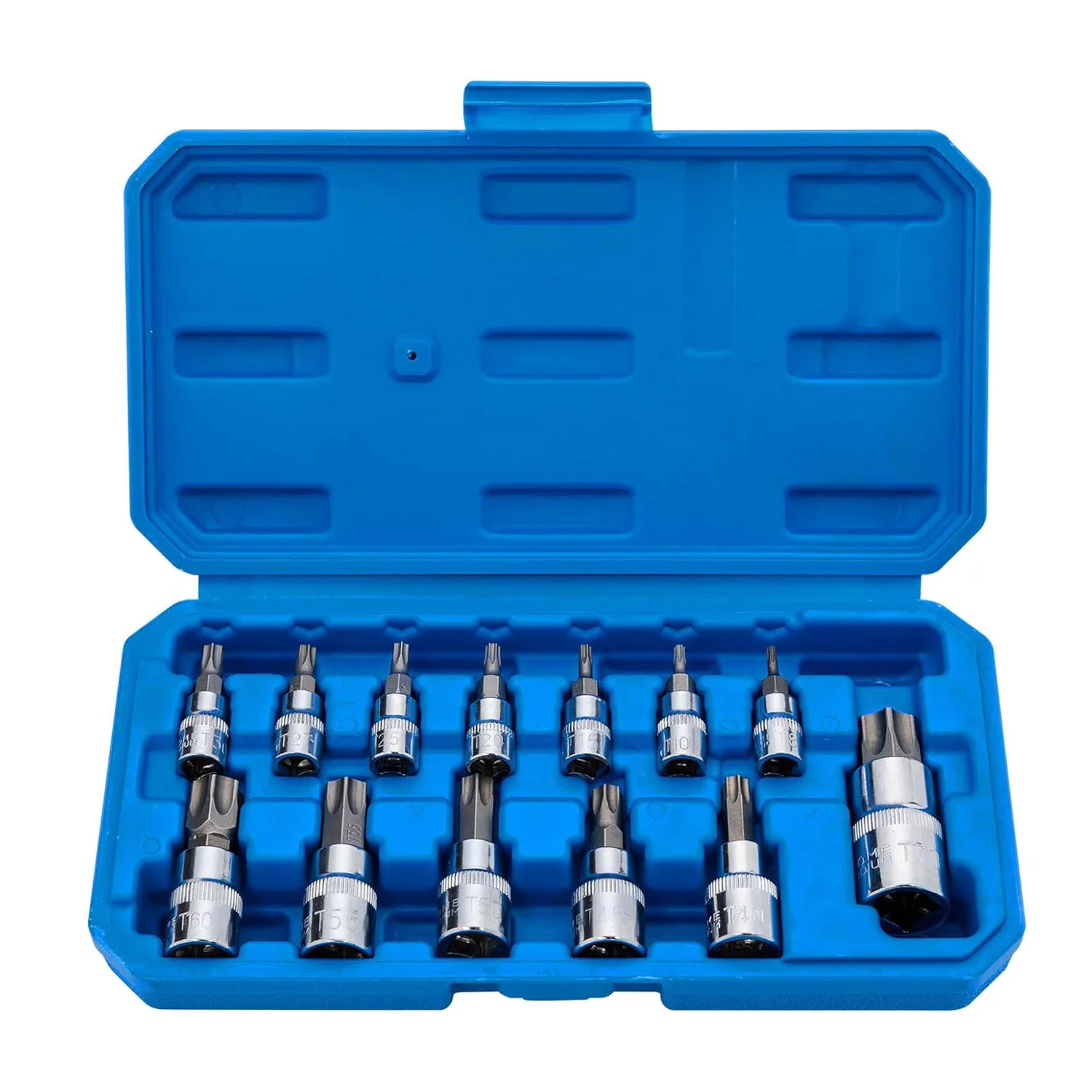 Torx Bit Socket Set,complete Toolkit 13pcs Torx Bit Socket Set,diy-friendly Steel for Home DIY Chrome 3 Years T30 Torx Tool