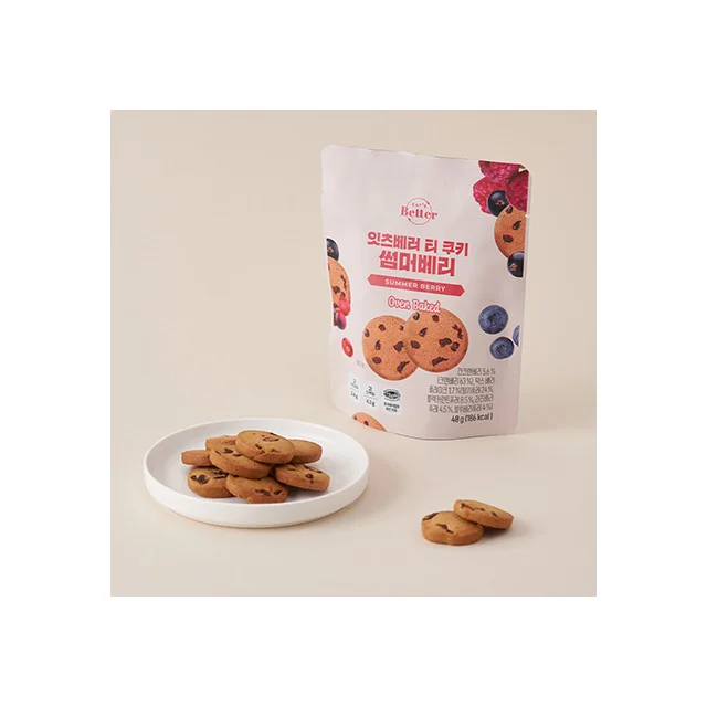 (Плант) Ешьте лучшее печенье Летние ягоды 100% растительной белковой печи с высоким содержанием клетчатки запеченная Котра нулевым