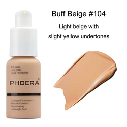 Phoera Matte Foundation Waterproof Foundation for Dark Skin Full Coverage Foundation Makeup