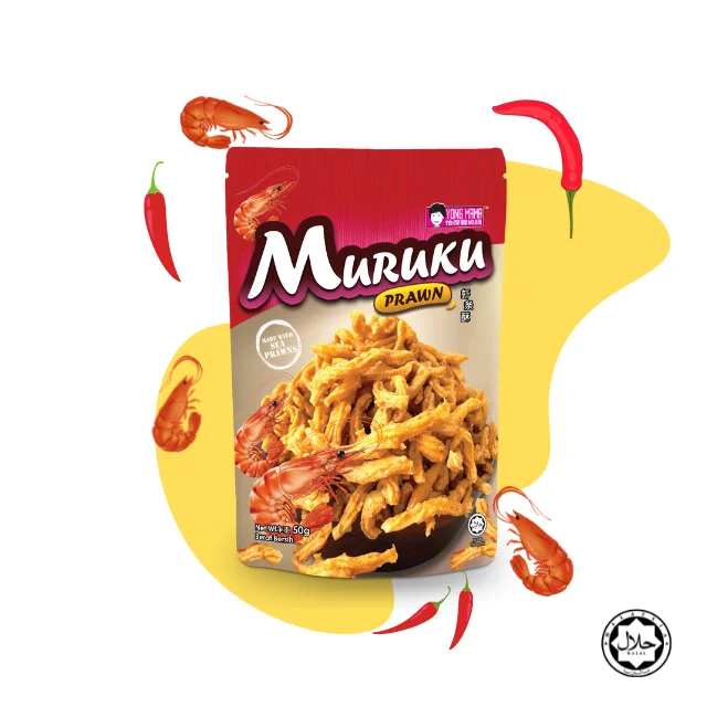 50g Shrimp Snack Crispy Cracker Custom Brand Snack Wholesale Malaysia