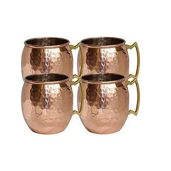 Direct Factory Supply Moscow Mule Mug Copper Travel Mugs at Low Price Handmade Copper Mug With Brass Handle
