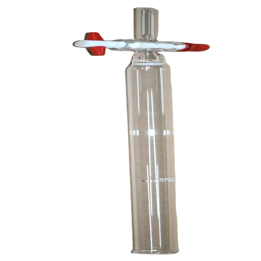 Chromatography column used to purify individual chemical compounds from a mixture of compounds made of borosilicate glass