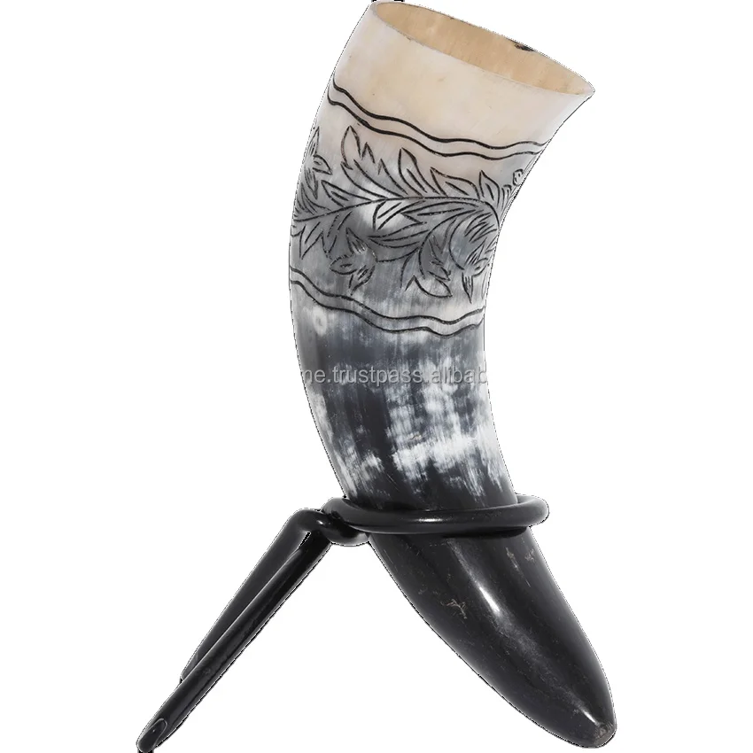 Hand Made Customized Natural Handcrafted Eco friendly Polished Viking Drinking Horn For Home Restaurant And Hotel Agate