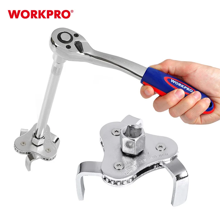 WORKPRO 123PC CR-V Steel 1/4' 3/8' 1/2' Drive Mechanics Tool Set Socket Wrench Set