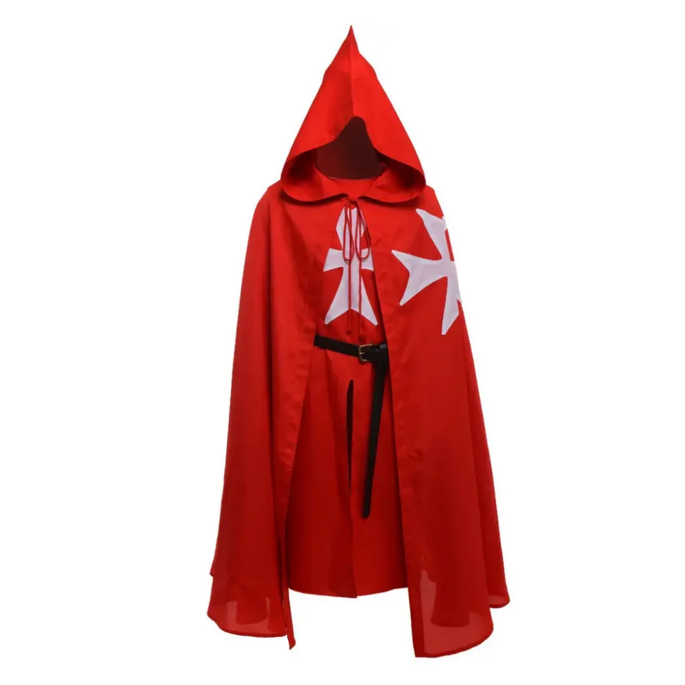 Custom Design Mens Knight Templar Tunic with Trims Regalia Dress Masonic Gown Oversized Shawls