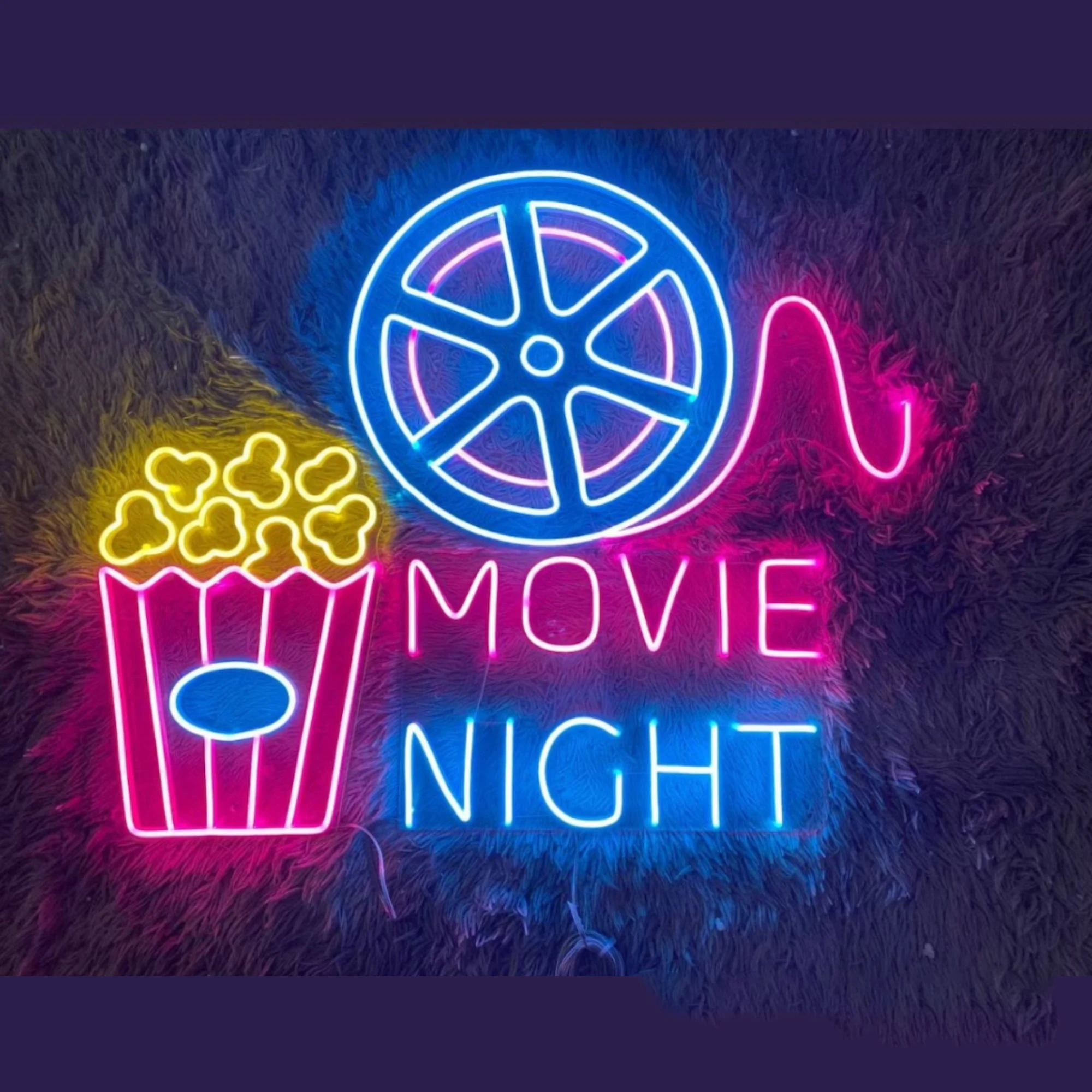 Custom LED Neon Sign Theater Cinema LED Light Up Sign Store Business Wall Logo Design Neon Sign Light for Wall Art Decoration