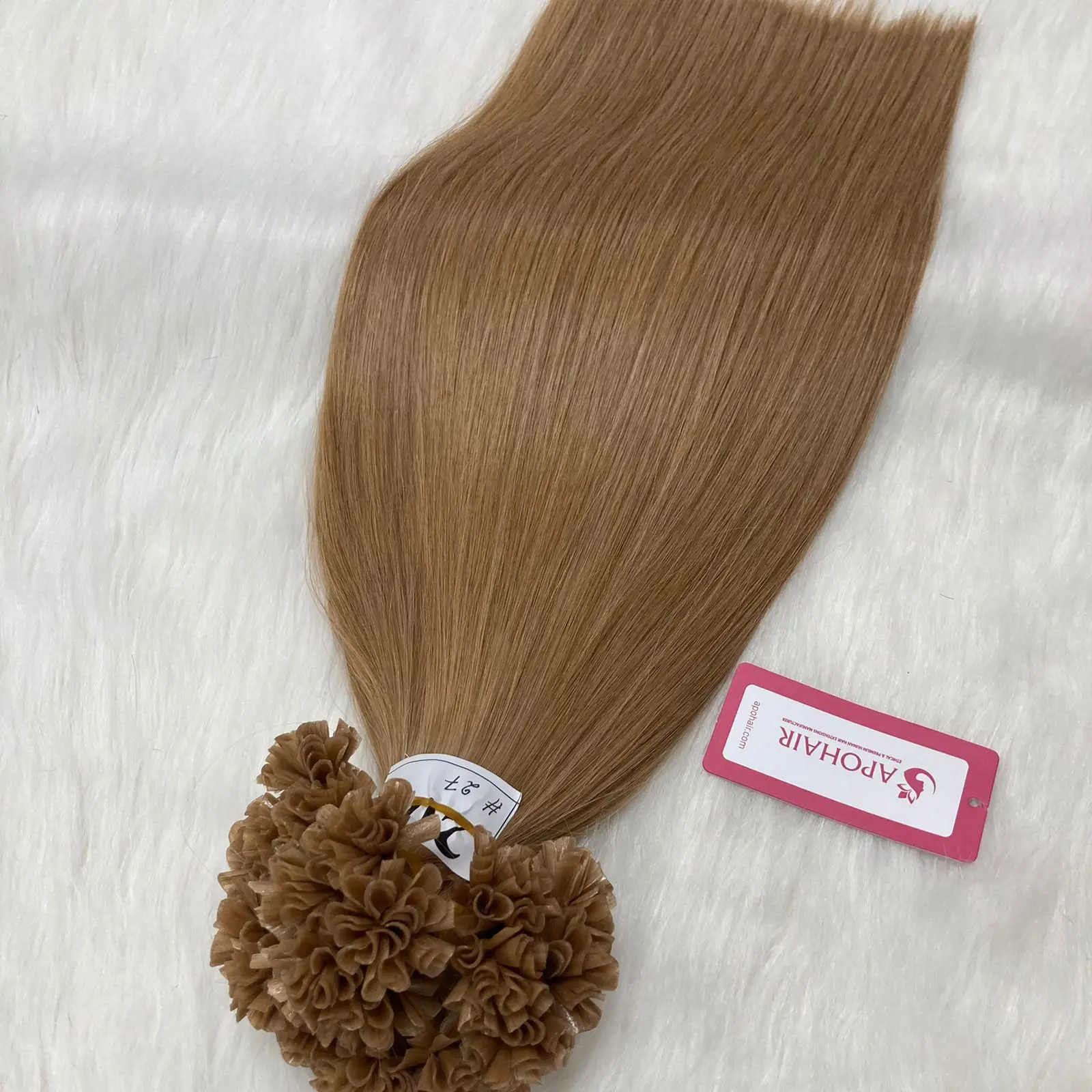 APOHAIR factory Double Drawn Remy Human Hair Nail Tip U TIP Extensions Keratin Extension Cuticle Aligned Straight Hair