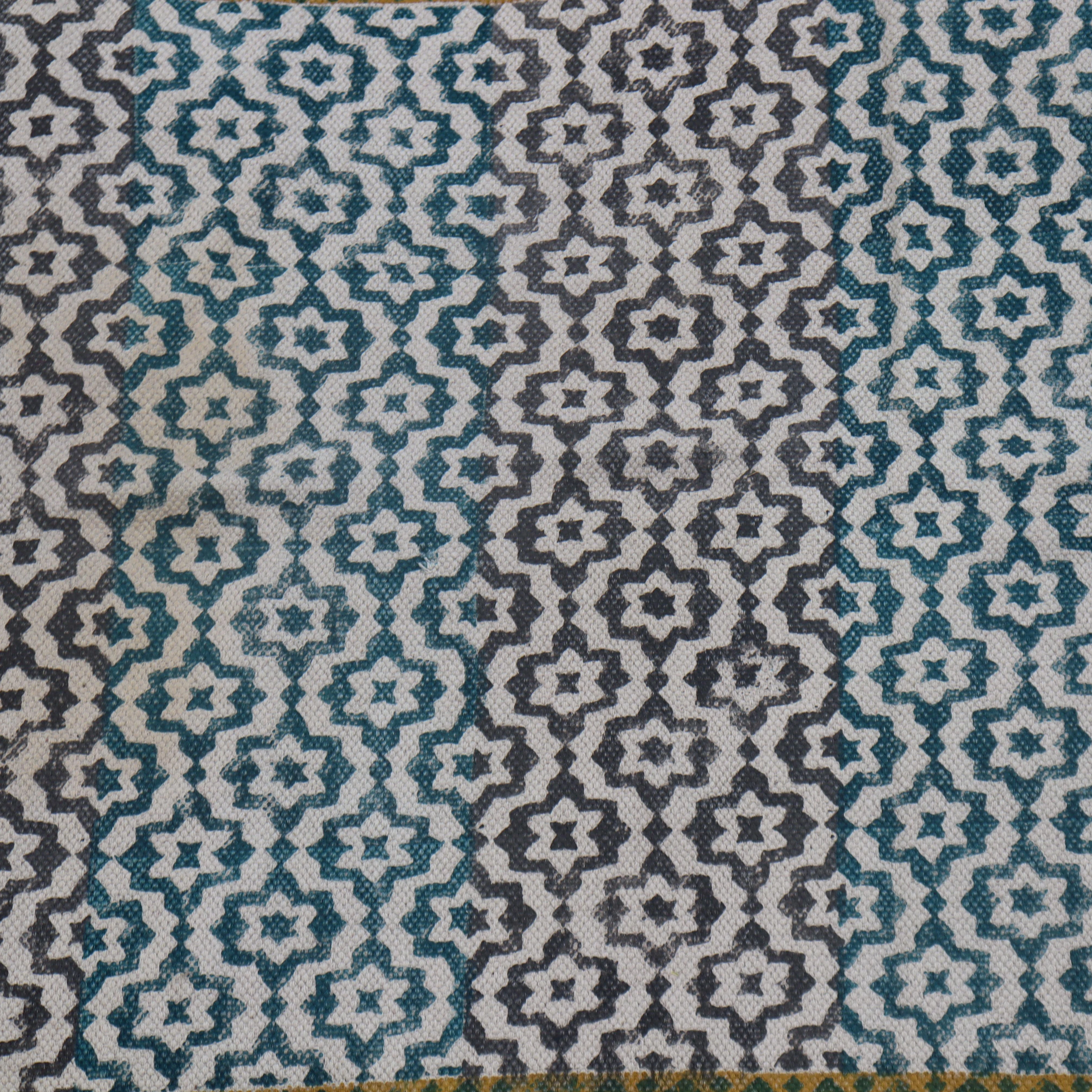 Prayer Rugs Handmade Cotton Kilim Rug Outdoor Garden Yoga Carpet Traditional Dining Room Rug Hand block Print Flat Prayer Mat