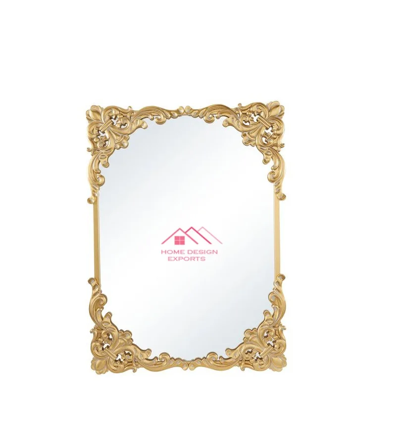 Anthropologie antique gold Ornate mirror arched mantel wall mirror baroque inspired bathroom vanity wall mounted mirror