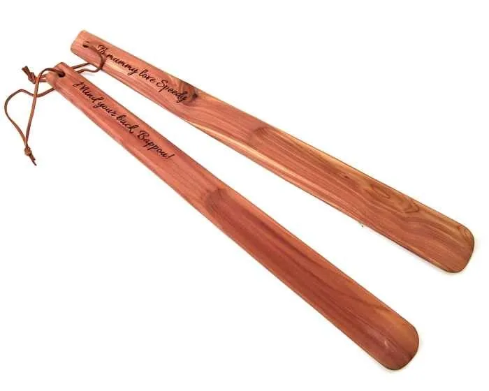 55cm long beech wood shoe horn
