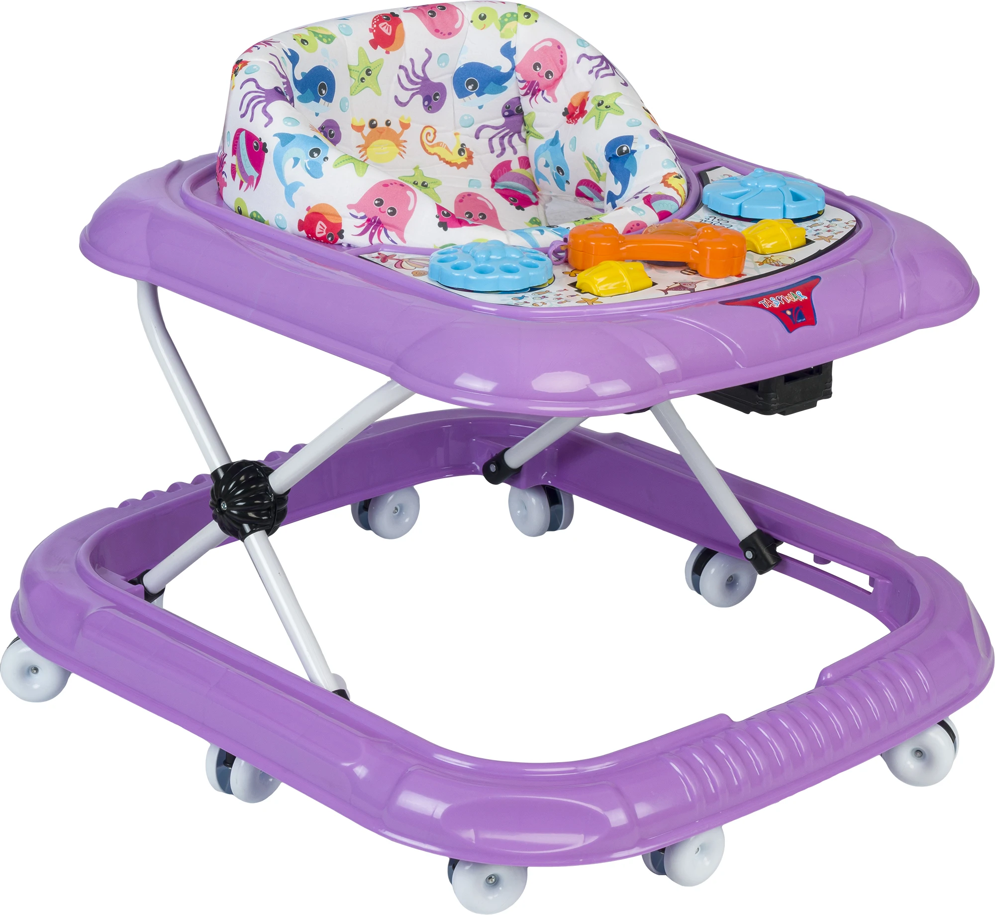 High Quality Baby Walker Carrier Music Light Toddler Learning to Walk Toy with 3 Height Levels Trendy Plastic Frame Car Type