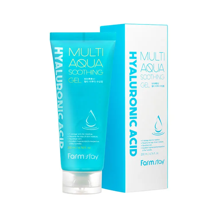 Korean Cosmetic FARMSTAY Moisture Soothing Gel HYALURONIC ACID natural Anti aging Anti wrinkle whitening Brightening 200ML