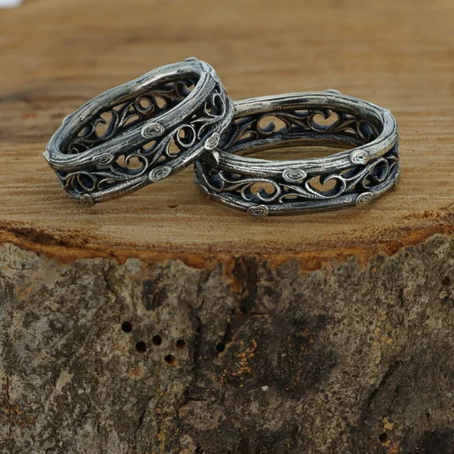 Simple And Elegant High Quality Silver Ring 925 Burnished Made In Italy Luxury Jewelry Magic Ring