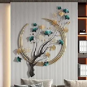 Top Selling 3D Ginkgo Leaf Metal Wall Art Hanging Luxury Decor Large Nature Art Decorative Modern Wall Mounted Sculpture Gifts