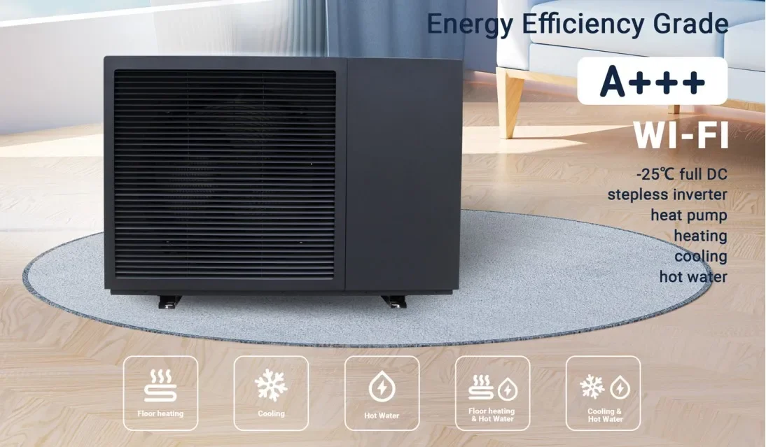SolarEast R290 источник воздуха для воды DC инвертор pompa ciepla monoblok моноблок теплового насоса подогрева пола