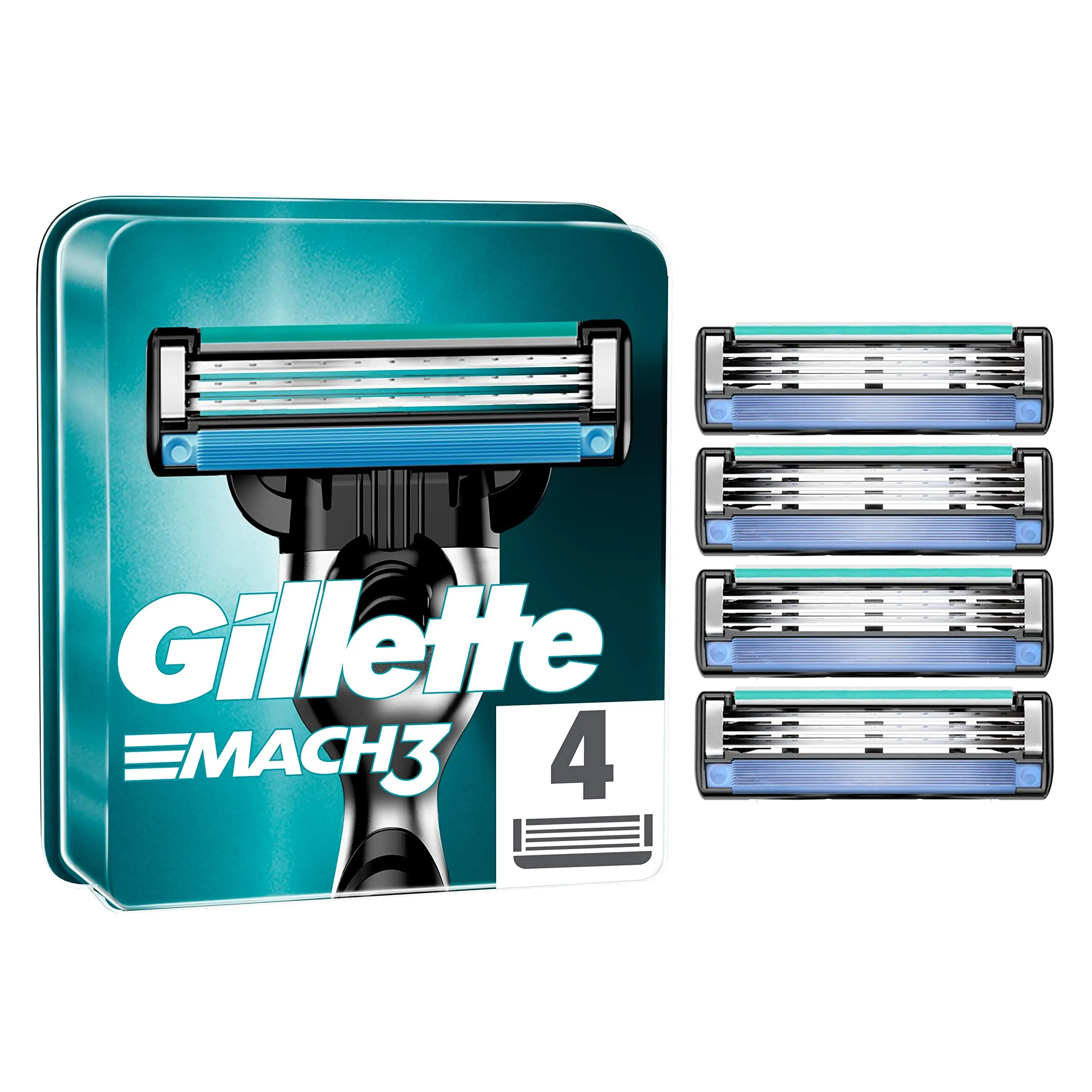 Gillette Mach3 Refill Cartridges, 4 Count