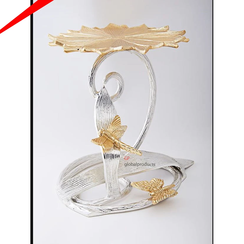 most beautiful black marble cake stand with golden antique design boarder cake stand for cup cake