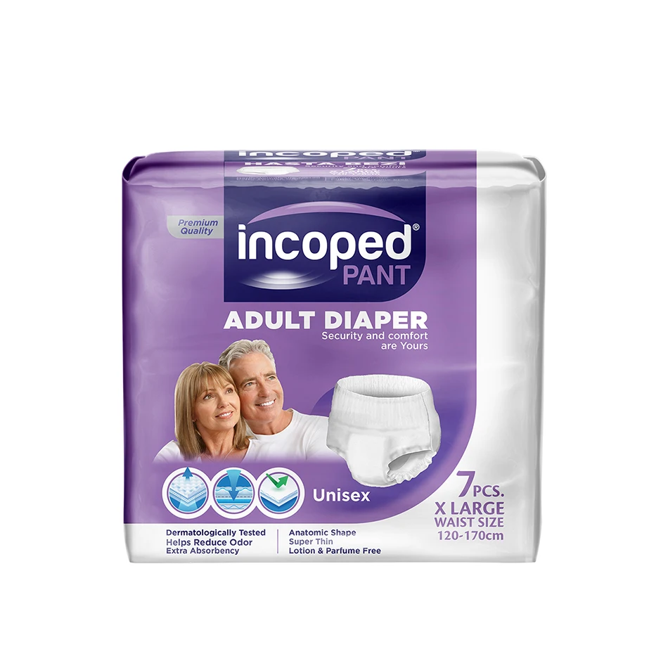 Private Label Premium Quality Incoped Pant Unisex Adult Diaper Medium Large And Ex Large Size Adult Diaper