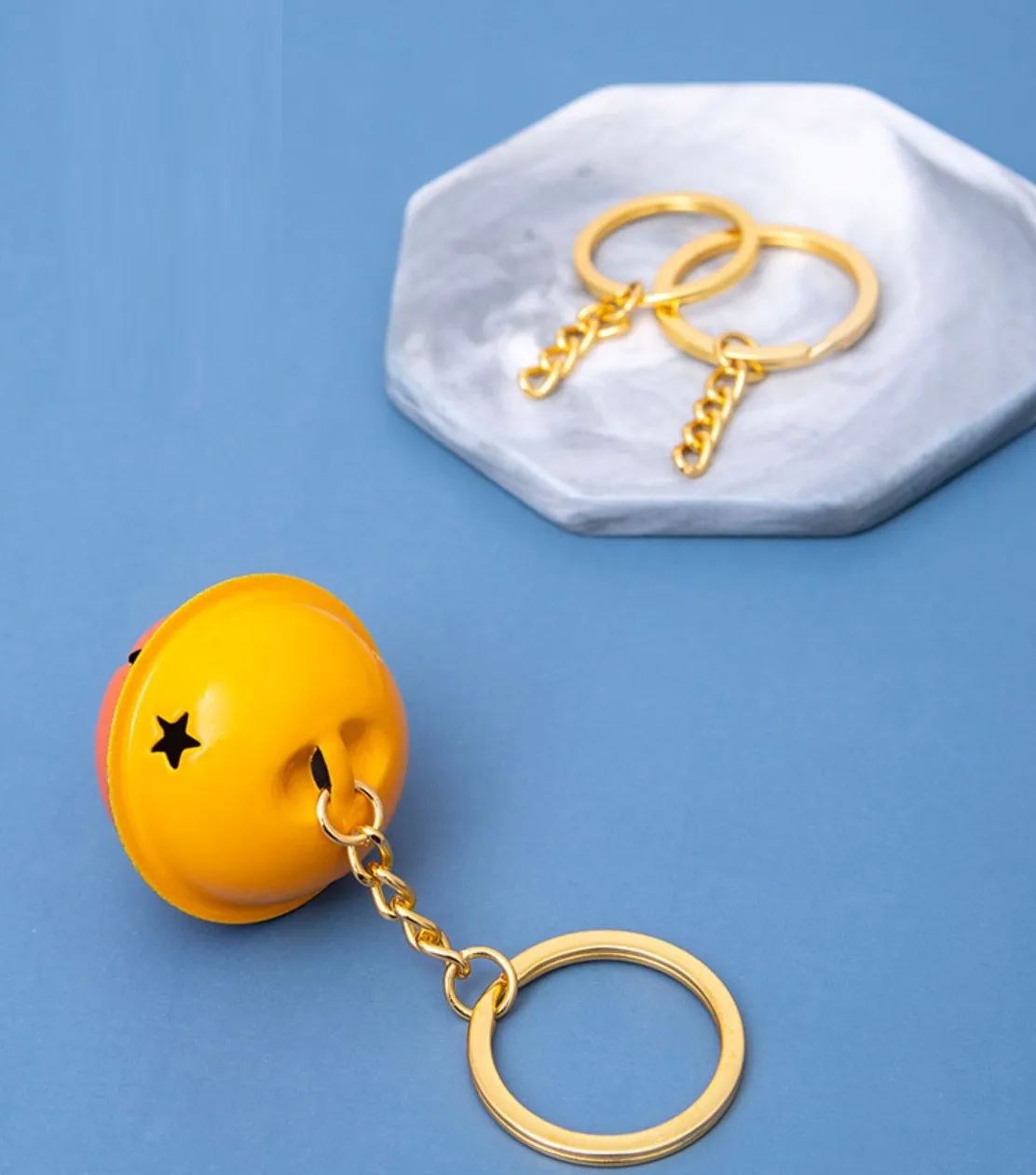 25/30mm round wire split ring+4 links chain gold keychain metal flat key chain iron key ring key holder custom keychain