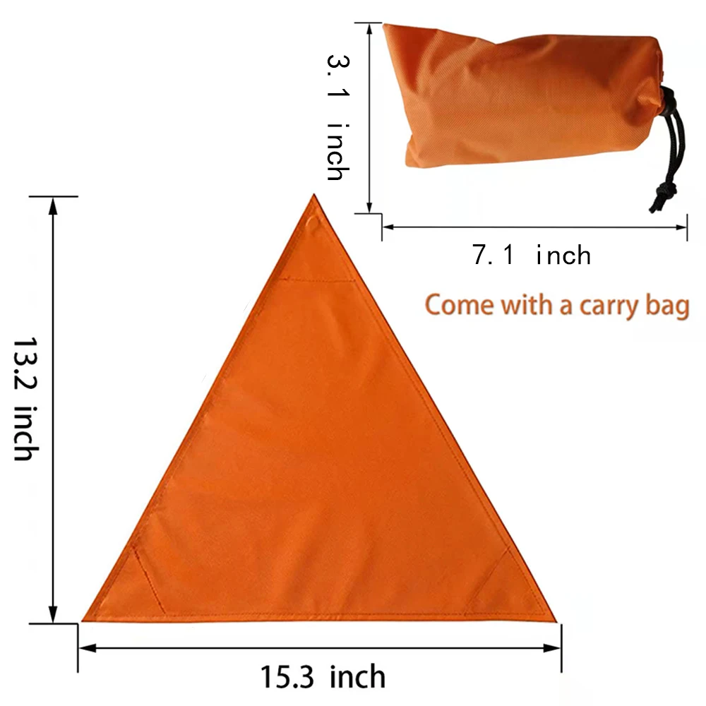 KHAMPA Blaze Orange OEM Safety Blaze Hunting Safety Magnetic with Carrying Bag Portable & Foldable Tent Markers