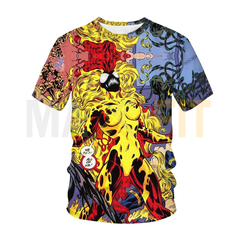 Male Clothing Summer Short Sleeve Fashion Streetwear T-shirts Marvel 3D Print Cool Men Best Design T-Shirt