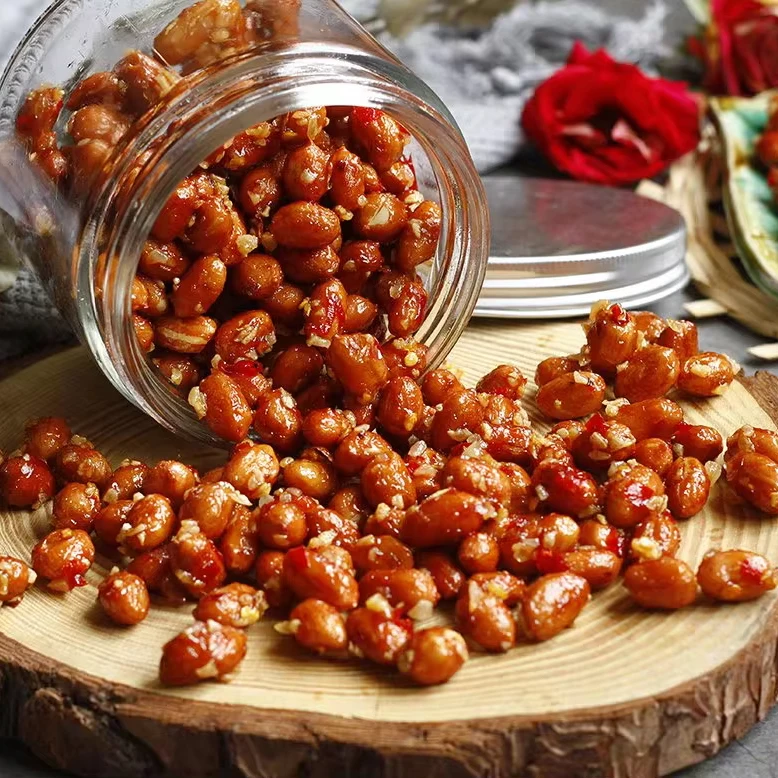 Premium 12-Month Shelf Life Packaged Fried Peanuts with Garlic and Chili Seafood Snack Box Packaging