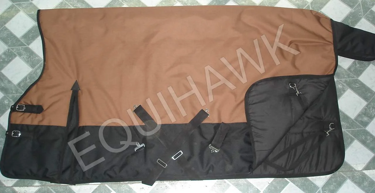Top Selling Summer Horse Rug 1680 DNR Matty Waterproof with Polyfill inside and Taffeta Lining Cross Surcingle Leg Staps