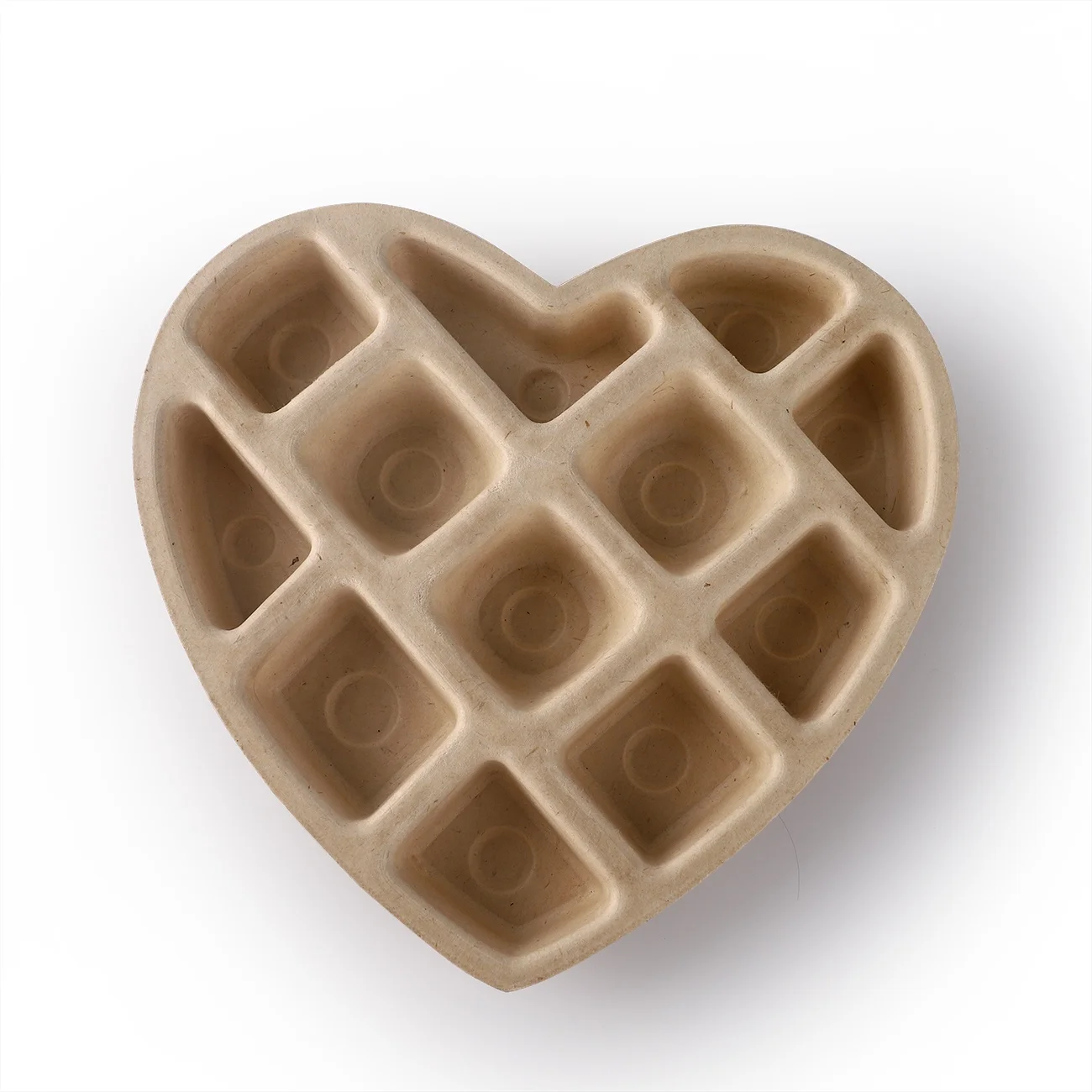 Customized Molded Pulp Eco Friendly Biodegradable Sugarcane Bagasse Chocolate Box Compostable Packaging