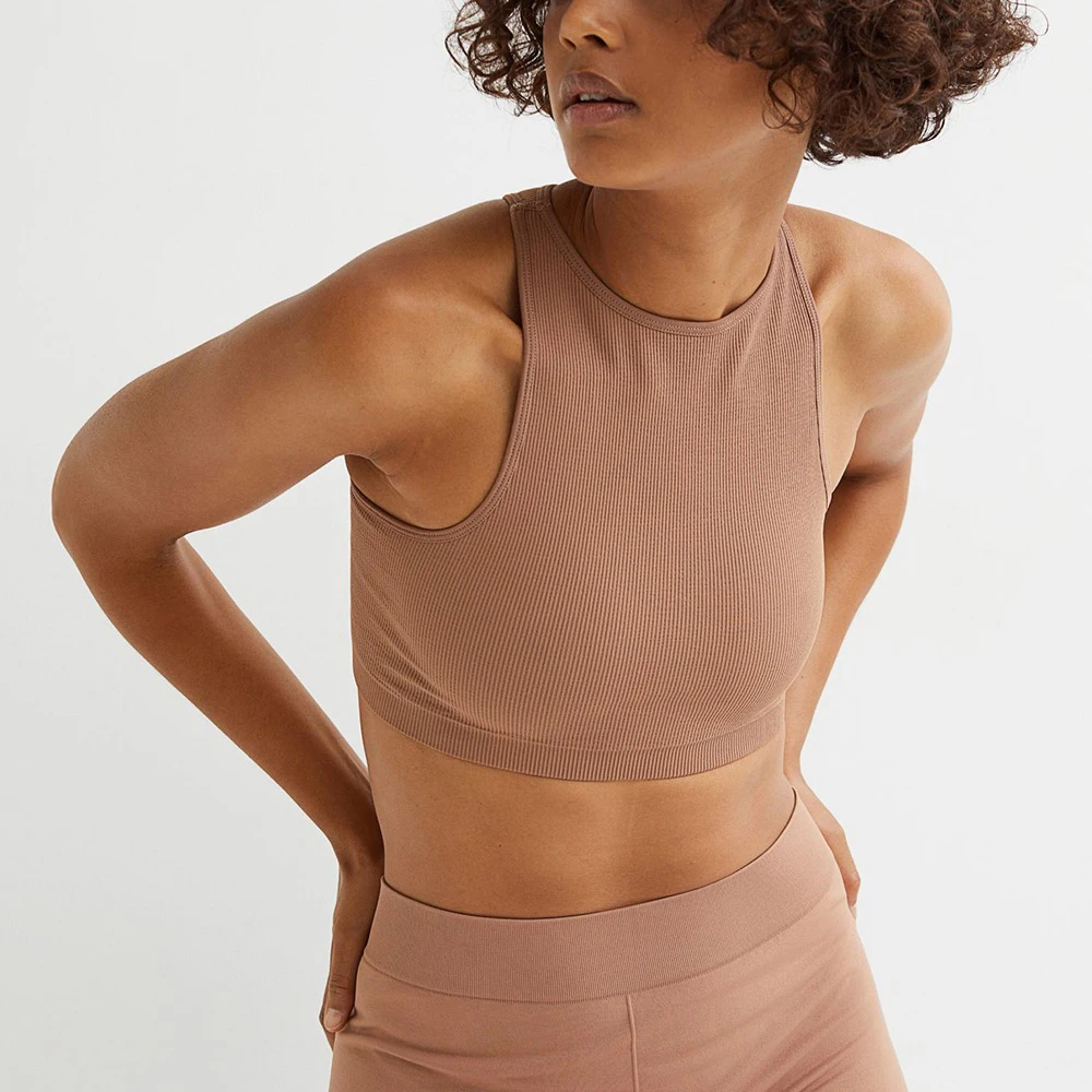 Yoga And Sports Bra Custom Women Fitness OEM Customized Spandex Logo Style Fashion Zipper Sports Bra