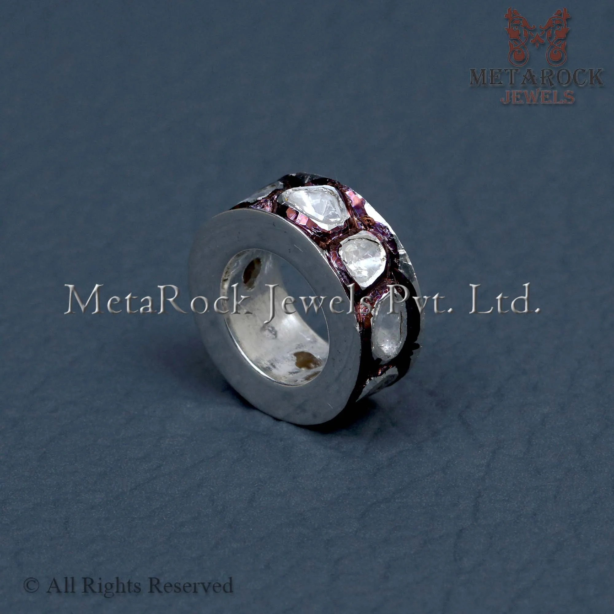 Rose Cut 5x12 MM Wheel Spacer Rondelle Finding