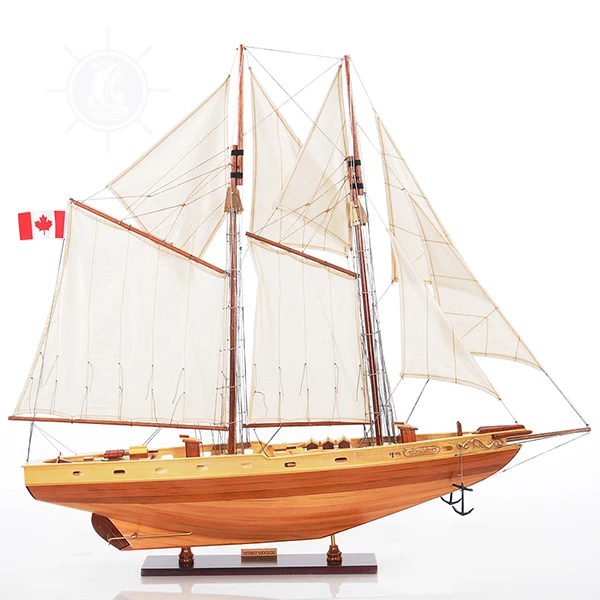 Bluenose II L90 Fully Assembled Sailboat Model with Display Stand for wooden furniture handicraft products home decor from OMH