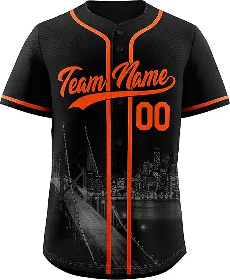 Customized logo High quality team softball jerseys sublimation blank softball and baseball shirts for team uniforms