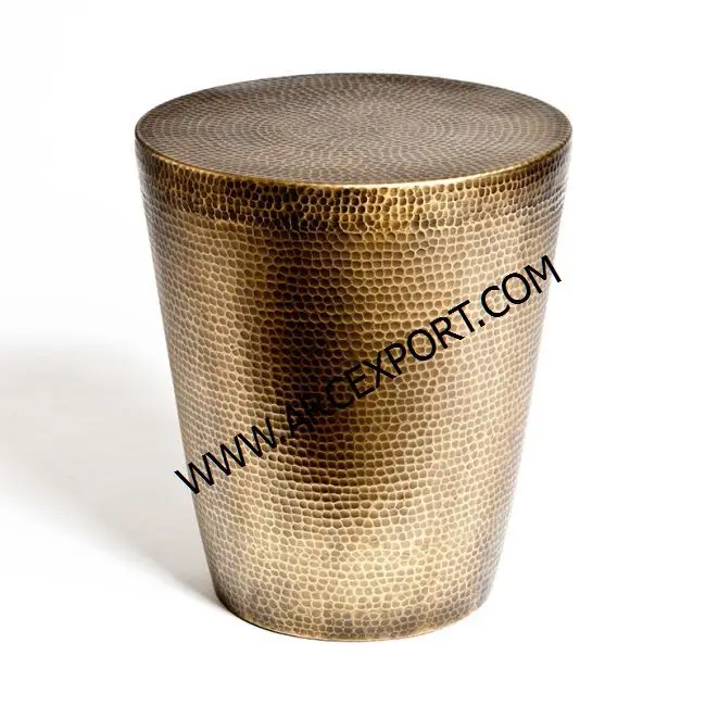 Hammered Gold Plated Metal Center Table Luxury Fancy Decorating Handmade Large Size Metal Home and Events Center Table In India