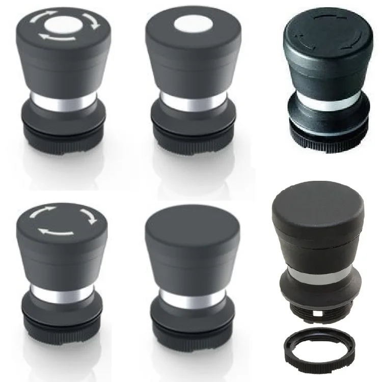 1.30.276.001/2200 RAFI emergency stop pushbutton black mushroom button switch